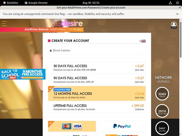 Digital Desire Trial Account