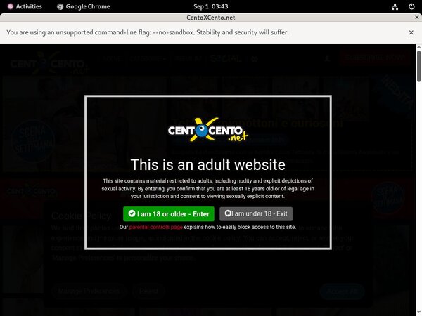 Free Centoxcento.net Account New