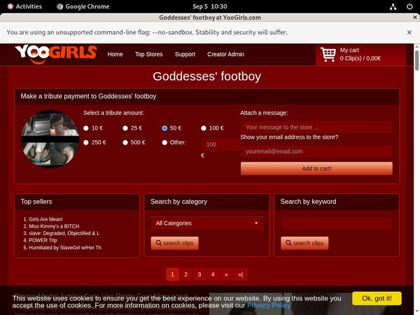 Freies Goddessesfootboy