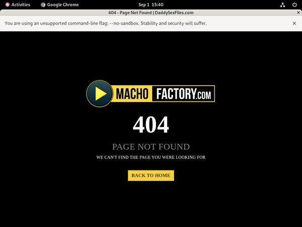 Macho Factory Create Account