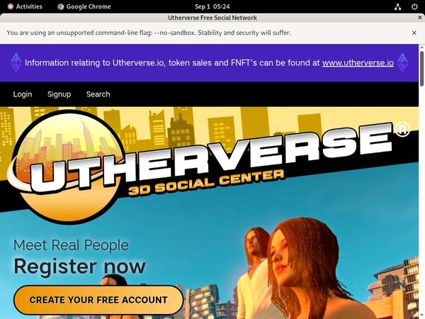 Utherverse.com Login Info