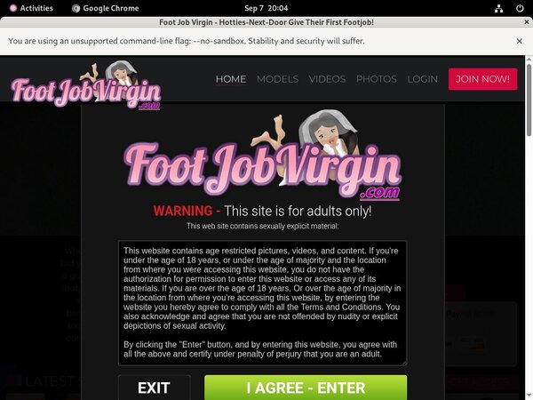 Virgin Job Foot