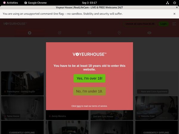 Voyeur House Free Account Login