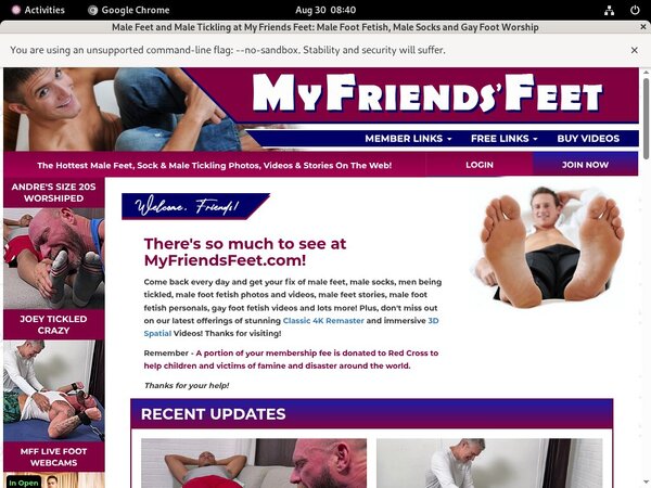 Myfriendsfeet.com Mobile Accounts
